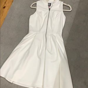 Off white mini zip dress